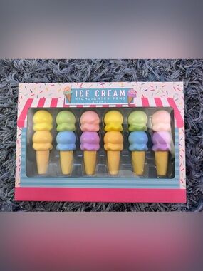 Ice Cream Cone Highlighter Pens - Pastel Multi-Color Set